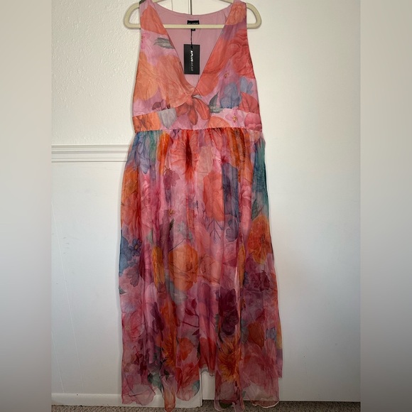 XPluswear Colorful floral Maxi Dress 2XL new with tag - Picture 1 of 8